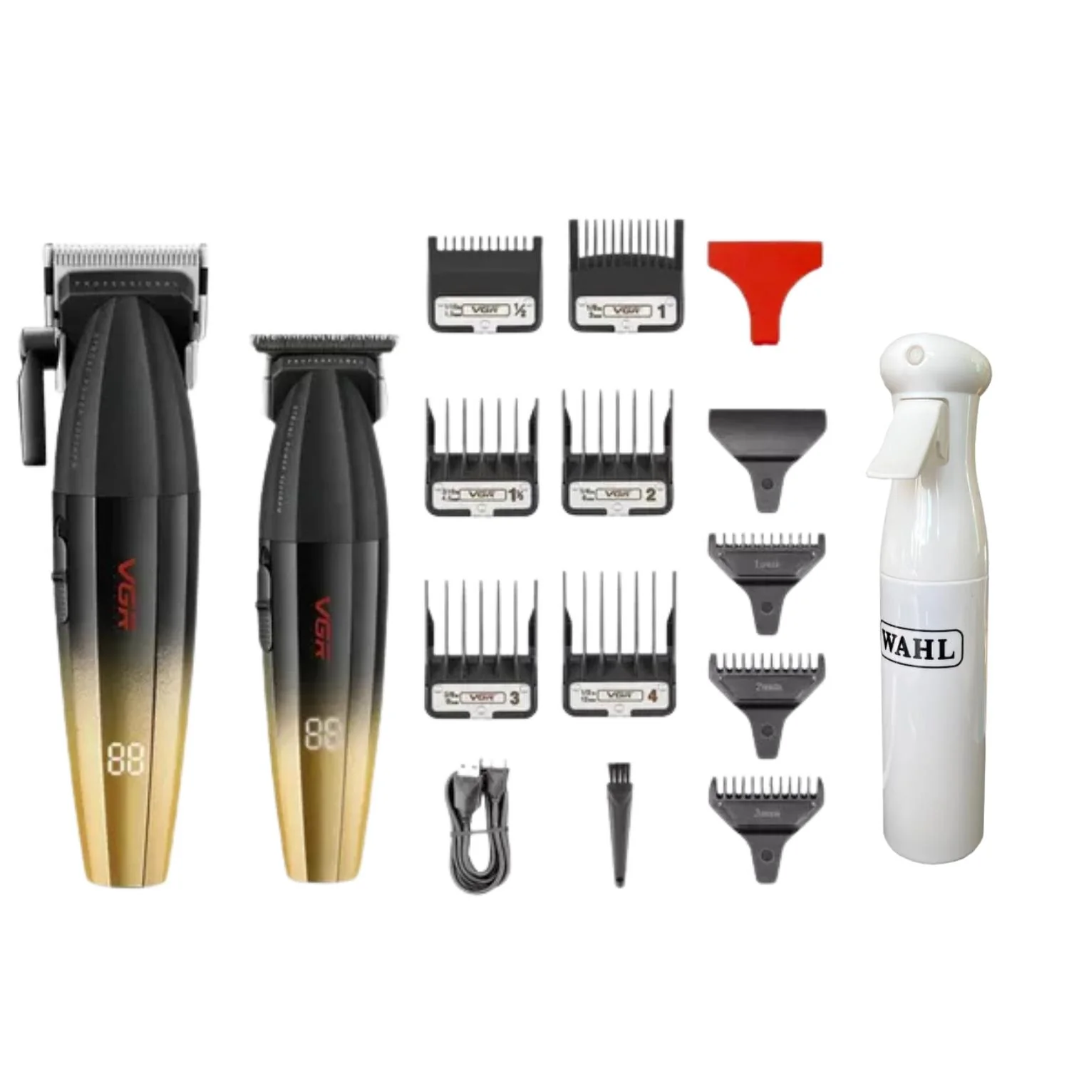 Barber Combo VGR Profesional Gold Clipper y Trimmer 9000RPM - Imagen 2
