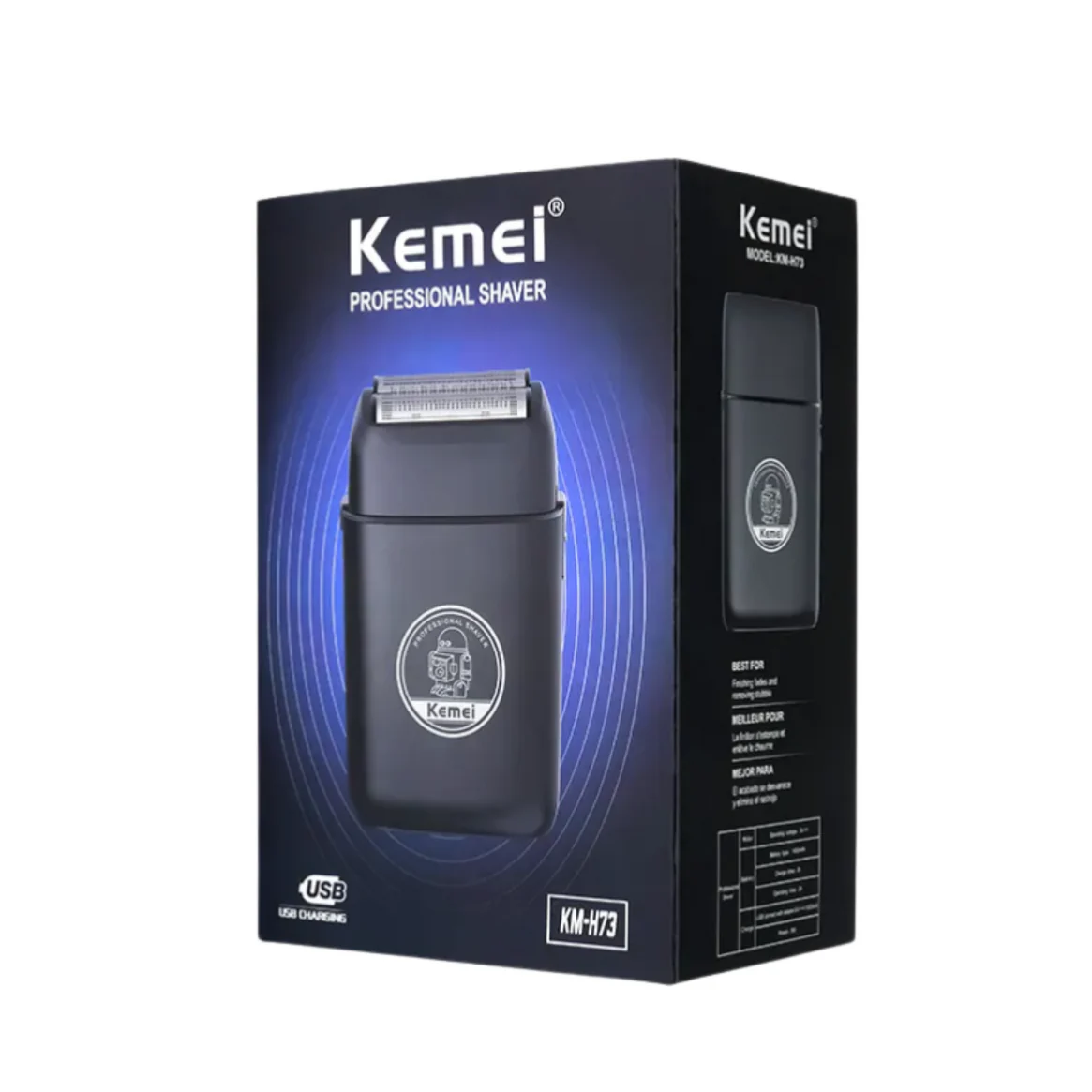 Maquina Afeitadora Kemei H73 Shaver Inalambrica Con Base - Imagen 3