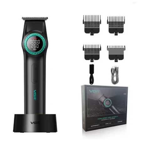 Barber Combo VGR Pro Patilera V-977 + Afeitadora V-377 Negro - Imagen 2