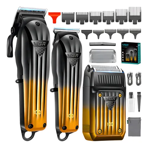 Barber Combo Vgr V-644 Cortadora Pelo Negro/dorado 3 En 1 Negro/dorado - Imagen 2