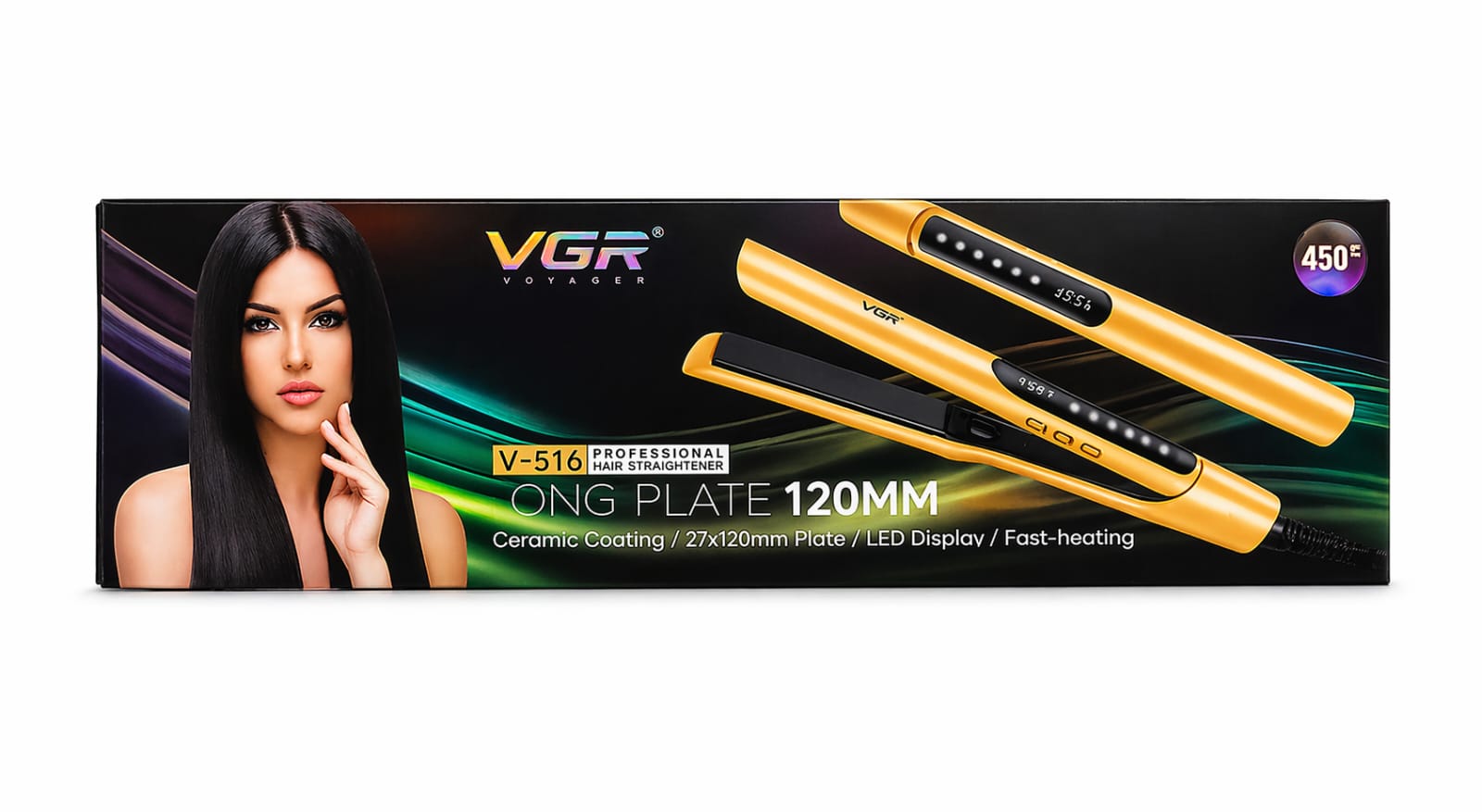 Plancha De Pelo Vgr V-516 Profesional Y Compacta Amarillo - Imagen 2