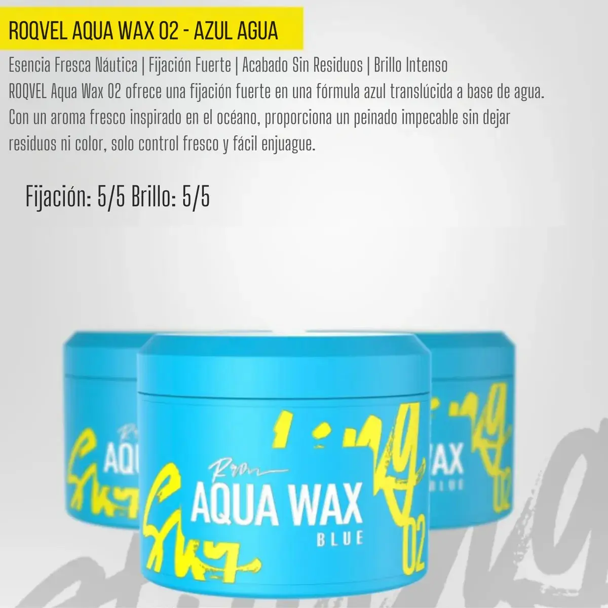 Cera Hair Wax Roqvel Aqua Blue 02 - Imagen 2
