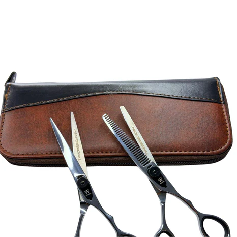 Kit de Tijeras Wmark Pro D78 PS069 6″ Con Estuche Y Peineta - Imagen 2