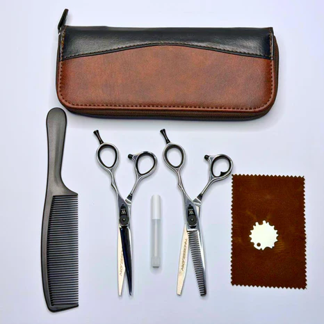 Kit de Tijeras Wmark Pro D78 PS069 6″ Con Estuche Y Peineta - Imagen 3