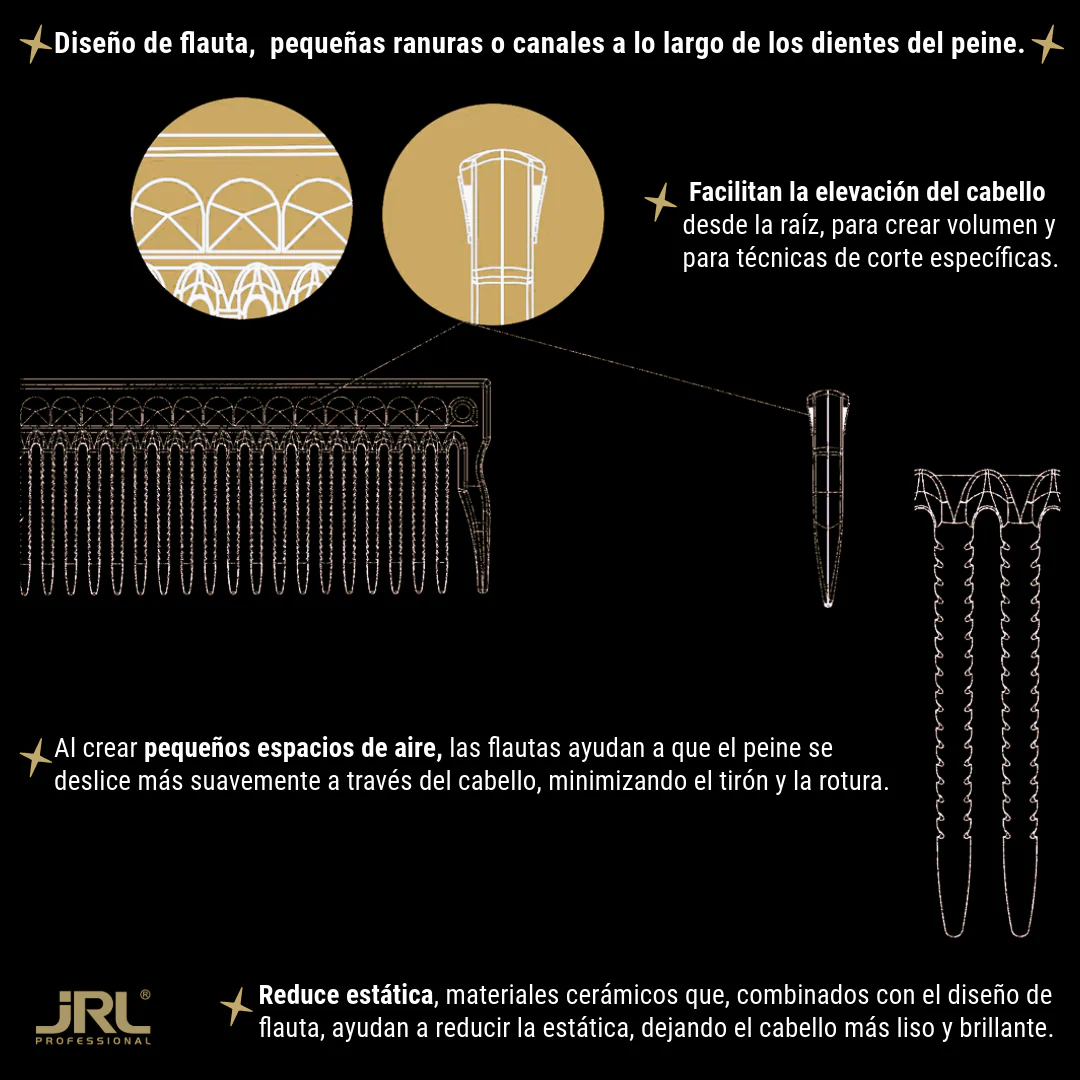 Peineta Jrl Corte amarillo - Imagen 3
